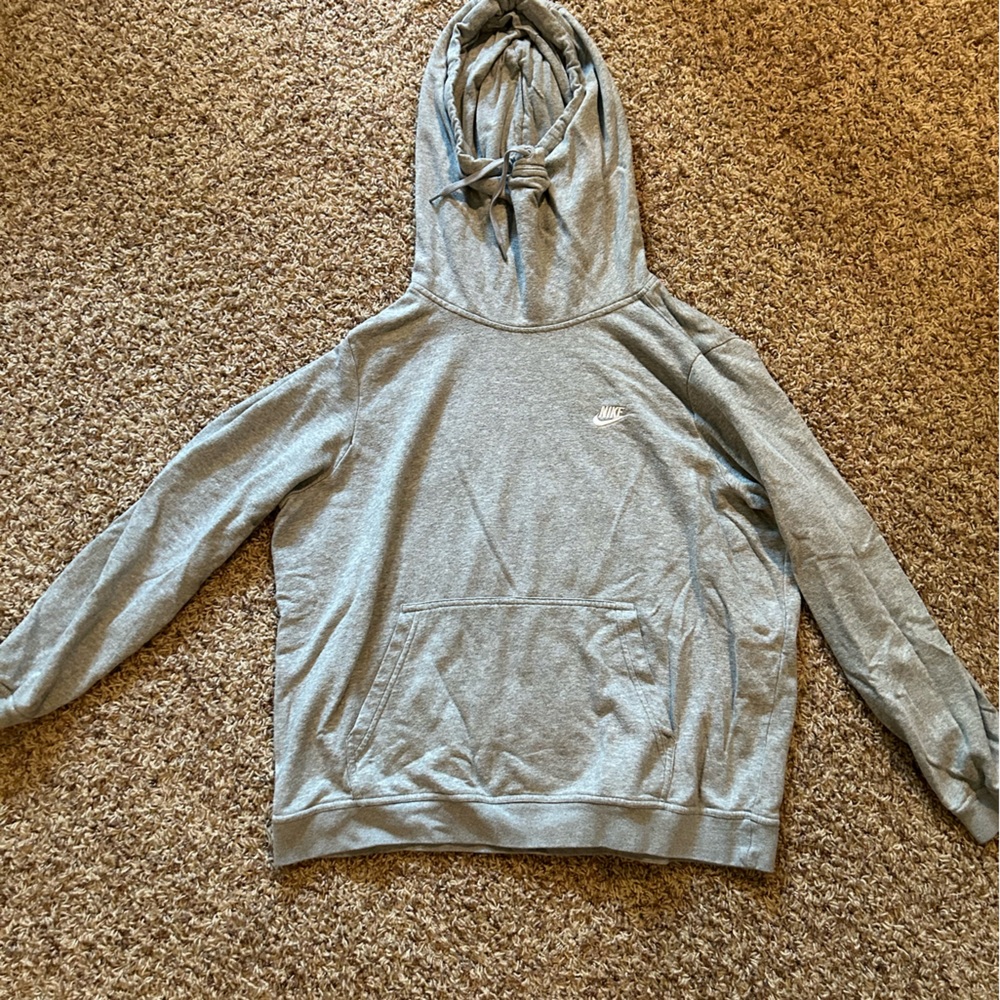 Grey Nike Hooded Sweatshirt